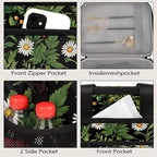 Daisy Wildflowers Floral Soft Cooler Bag Insulated Lunch Box for Men & Women, Large Leakproof Lunch Bag Portable Beach Cooler for Work, Picnic, Road Trips,Fishing, Travel, Camping,A-11
