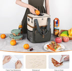 Maelstrom Lunch Box for Women, 20L Insulated Lunch Bag Men, Leakproof Double Deck Cooler Bag, Soft Lunch Cooler with Quick Access Flip-Top Lid for Work, Beach,Travel, Camping