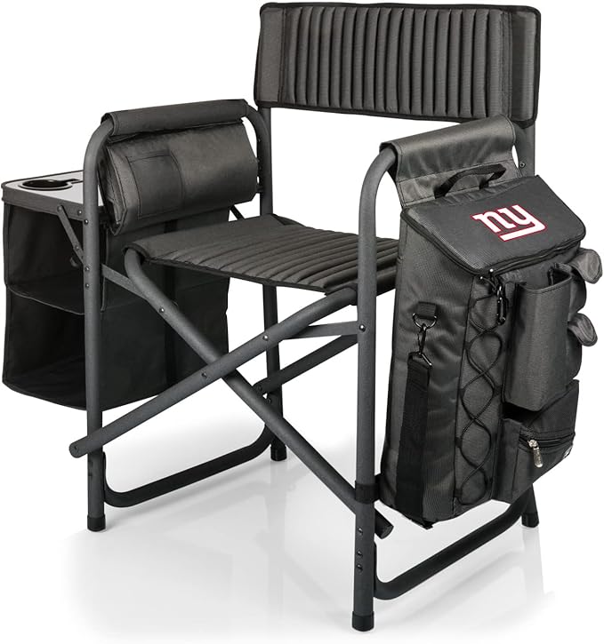 Picnic TIME NFL Unisex-Adult NFL Fusion Camping Chair with Side Table and Soft Cooler, Beach Chair for Adults, Lawn Chair