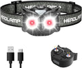 Lsnisni Headlamp Rechargeable,Ultra-Light Bright LED Kids Headlamp with Red Light, Head lamp for Adults and Kids with 5 Modes, Waterproof Forehead Flashlight for Camping Outdoor Hiking Running