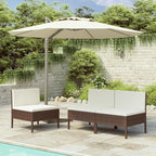 Patio Chairs 3 pcs with Cushions Poly Rattan,Garden Chairs,Furniture Set,Outdoor Chairs,Lawn Chairs,Balcony Chairs,Study Chair,Camping Chair,for Dining Room,Living Room,Study Room,Garden, Brown