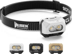 WUBEN H4 LED Headlamp Rechargeable, 800 Lumens Super Bright Head lamp, IP68 Waterproof headlamp with Motion Sensor, Headlight Flashlight 10 Modes with Red Light, for Camping Fishing& Hiking Gear