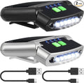 Mudder LED Clip on Cap Lights USB Rechargeable Cap Flashlight Clip Waterproof Ultra Bright Hat Flashlight Headlamp for Fishing Camping Hand Work