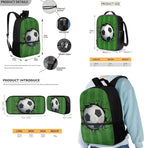 Rnyleeg Football Backpack for Boys 8-12 Green Kids Backpack with Lunch Bag Lightweight 3 Piece Book Bag Set for Elementary School Back to School Supplies Set