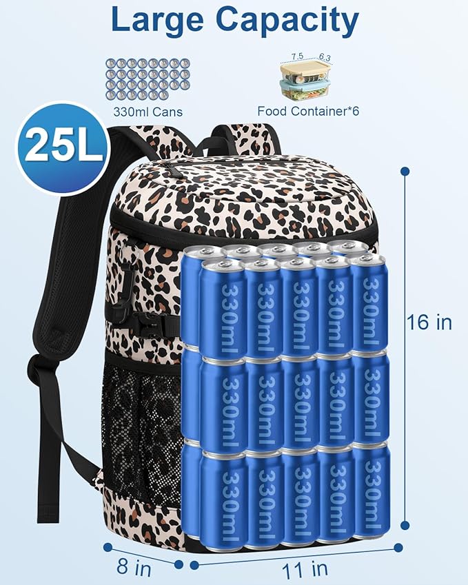 Cooler Backpack Insulated Waterproof,30/45 Cans Backpack Coolers Leakproof Lunch Backpack for Men Women Portable Soft Cooler Bag for Beach Camping Trave Picnic
