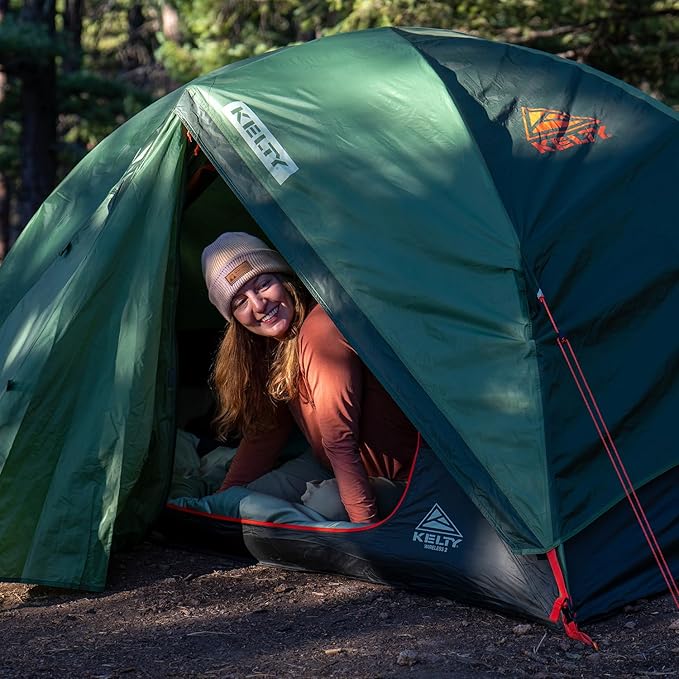 Kelty Wireless Freestanding Camping Tent, 2 4 or 6 Person Size, Huge Interior and Peak Height, Intuitive + Easy to Pitch, Color Coded Setup
