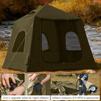 Inflatable Tents for Camping,2/4 Person Easy Setup Blow Up Tents for 4 Seasons Waterproof InflatableTent for Camping, Air Glamping Tents for Camping Adult