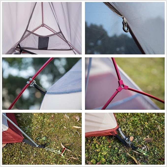 Naturehike Cloud-Up 2 Person Tent Lightweight Backpacking Tent with Footprint - Free Standing Ultralight Camping Hiking Backpack Tents Two Person Tent