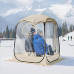 VEVOR Pop up Sports Tent, 8 Sizes Optional Clear Bubble Tent for 1-6 Person, Waterproof Outdoor Pod with Floor Mat & Top Cover, Garden Igloo Dome Tents Camping Shelter for Sports Watching