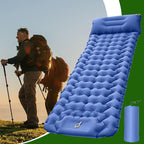 Self-Inflating Camping Air Mattress - Compact Portable Sleep Pad for Hiking, Backpacking, Travel, 40D Nylon TPU Waterproof Bed Mat Outdoor Gear