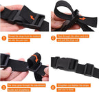 Premium Utility Straps with Quick Release Buckle Adjustable Short Nylon Tie Down Straps for Backpack Lashings Camping Gear Sleeping Bag Mattress Conveyor Belt Luggage