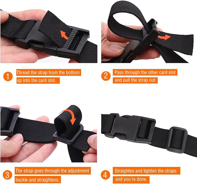 Premium Utility Straps with Quick Release Buckle Adjustable Short Nylon Tie Down Straps for Backpack Lashings Camping Gear Sleeping Bag Mattress Conveyor Belt Luggage