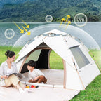 1/2/3 Person Camping Tent, Easy Setup Waterproof Family Dome Tent for Camping, Portable Beach Canopy Tent, Backpacking Tent for Outdoor Camping, Hiking (Color : /Beige, Size : 2 Person)