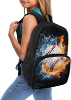 Water Fire Softball Student Bookbag All In One Meal Bag 17 Inch Travel Laptop Insulated Cooler Bag Box Casual Hiking Daypack Laptop Backpack Gifts For Him Her