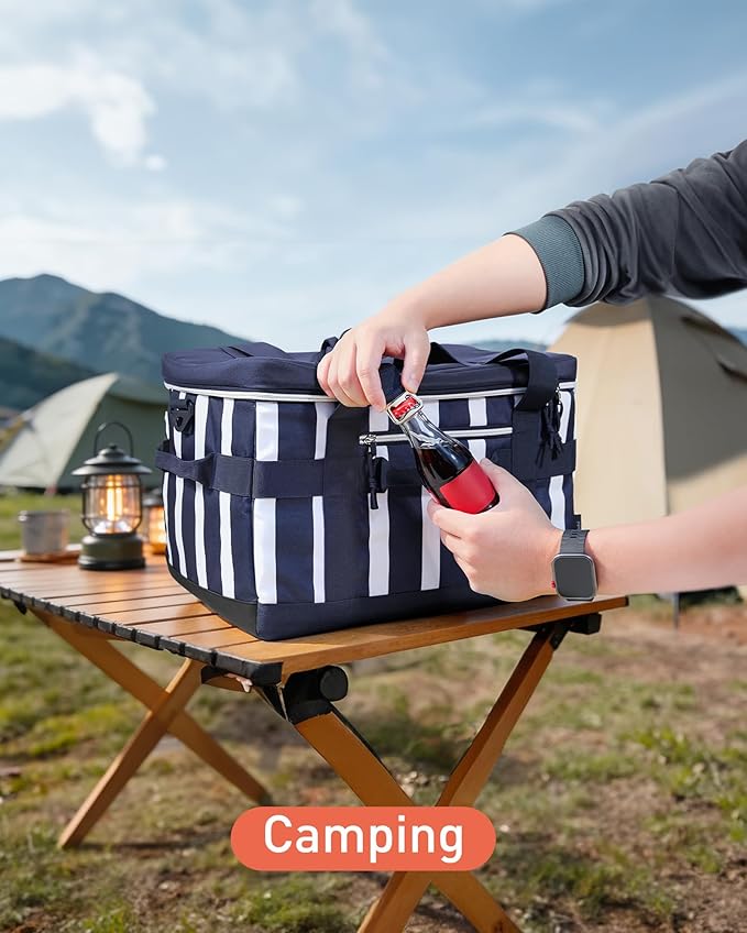 TOURIT Soft Sided Cooler Bag Insulated 48/60 Cans, Large Collapsible & Leakproof Ice Chest for Picnic, Beach, Camping, Travel