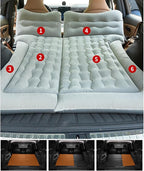 Car Air Mattress for Toyota Land Cruiser lc300 5, 2021 2022 2023 2024, Thickened Car Bed Mattress, Travel Sleeping Pad, Back Seat Bed Cushion with Air Pump 2 Pillows,Dark Green
