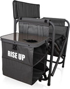 Picnic TIME NFL Unisex-Adult NFL Fusion Camping Chair with Side Table and Soft Cooler, Beach Chair for Adults, Lawn Chair