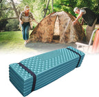 Alomejor Double Egg Crate Foldable Sleeping Pad, Soft PVC Thickened Isolation Pad for Camping (186 * 57)