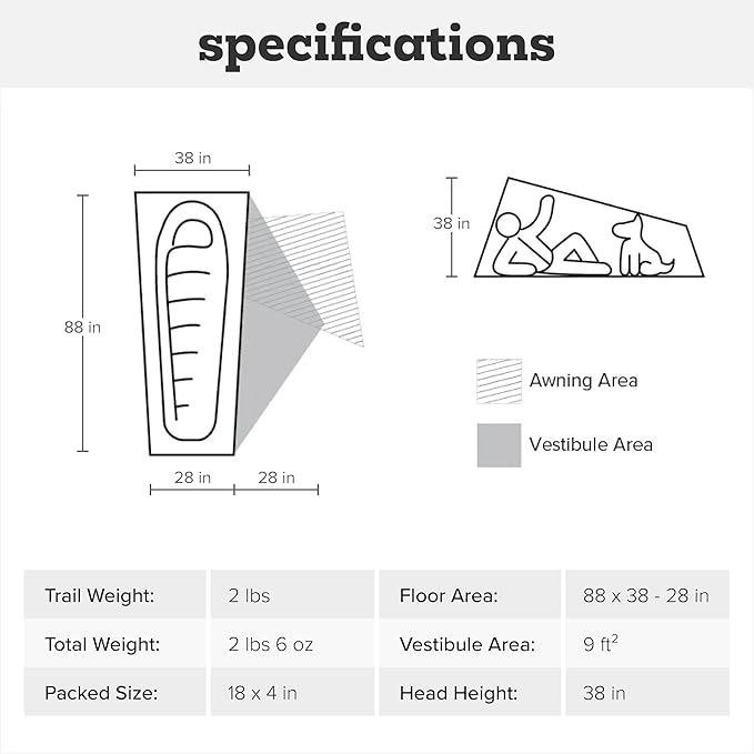 Big Agnes Copper Spur UL - Backpacking Tent for Camping, 3 Season, Ultralight, Waterproof, Anodized Poles