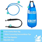 xcivi 8L Gravity Water Bag Compatible with Membrane Solutions Straw and Other Water Filter Straw, 8L Water Bag for Camping, Traveling, Backpacking, Hiking, Foldable & Hangable 2 Gal Bag