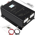 WZRELB 3000W 48V Pure Sine Wave Inverter,48 Volt DC to AC 120V 240V Split Phase Power Inverter,6KW Surge,5 AC Outlets,AC Hardwire Terminal,High Efficiency up to 91.6%,Wireless Remote, Black, SP3K48RC