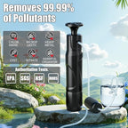 10000L Portable Water Filter Pump,High-Volume 3-Stage Portable Purification Filter,Water Filter for Camping, Backpacking, Hiking,Emergency