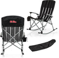 Picnic TIME NCAA Unisex-Adult NCAA Outdoor Rocking Camp Chair, XL Heavy Duty Camping Chair for Adults