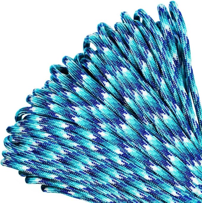 Paracord Planet 550 Paracord – 200+ Colors – Hanks from 10-100 Feet and Spools of 1000 Feet – Great Multi-Use Cord!