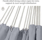 PNAEUT Double Hammocks for Outside, Replacement Outdoor Tree Hammock for Indoor Patio Porch Garden (Light Gray, Medium)