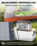 Portable Power Station 700W,Solar Electric Generator 577Wh Pure Sine Wave 120V AC,PD 60W,Car Port Outlets Surge 1000W,Inverter Generator Home Backup Battery for CPAP,Camping,RVs,Blackouts