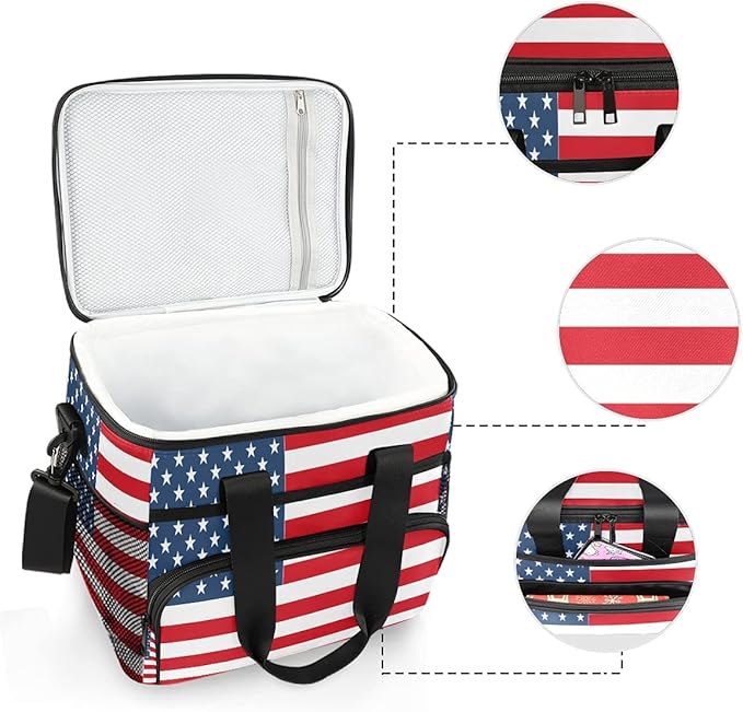 AUUXVA Cooler Bag Large Camping Cooler Tote Lunch Cooler Bag Leakproof Insulated Waterproof Lunch Box