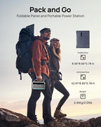Portable Power Station 350W with 40W Foldable Solar Panel, 288Wh LiFePO4 Battery Solar Generator,110V/600W Surge Backup,Outdoor Power Bank for Hurricane Emergency,RV,Camping,Laptops,Off-Grid living
