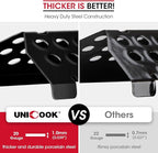 Unicook Grill Heat Plates for Nexgrill 720-0888, 720-0888N, 720-0830H, Backyard, Porcelain Grill Burner Covers Replacement Parts, 14.6 Inch Heat Shields Tents, Flame Tamers, 5 Pack