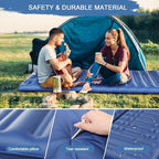 HiiPeak Ultralight Inflatable Sleeping Mat with Built-in Foot Pump & Pillow, Compact Air Mattress for Backpacking, Hiking (Blue)