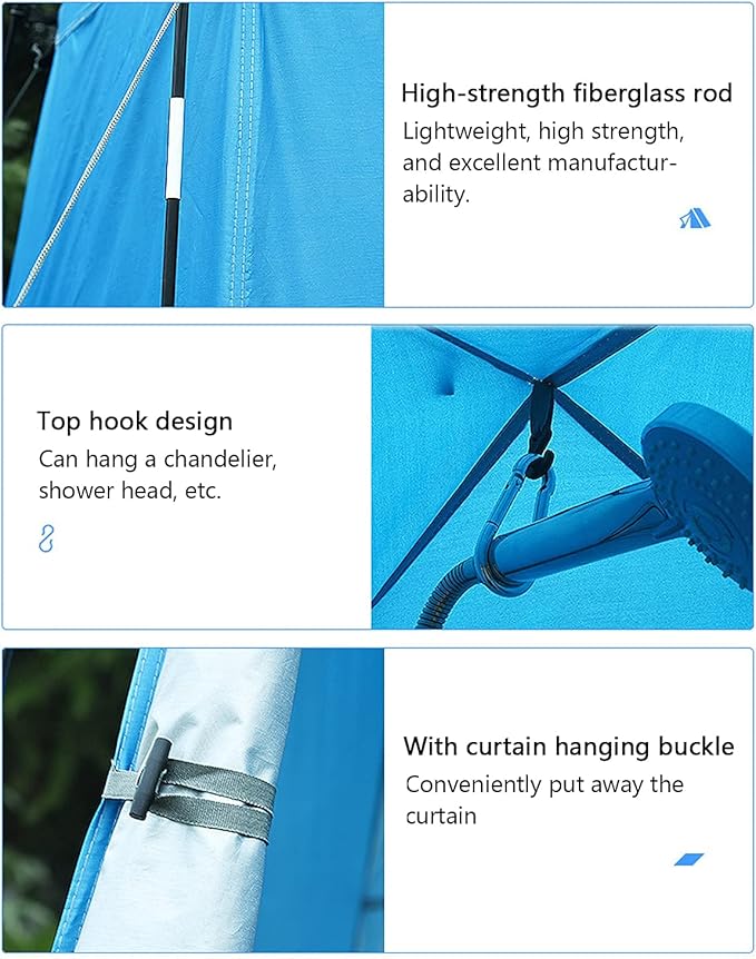 Camping Tent,Shower Tent, Changing Room Privacy Tent–Instant Portable Outdoor Shower Tent, Camp Toilet, Rain Shelter for Camping & Beach