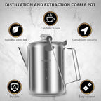 Percolator Coffee Pot Stainless Steel Coffee Percolator w Clear Top Glass Knob, Outdoor Stovetop Camping Coffee Maker, Coffee Pot for Stovetop Coffee Making Traveling Fast Brew 9 Cups