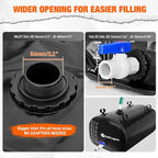 Yesker Portable Water Storage Bladder 30 Gallon – Heavy-Duty 1000D PVC Foldable Water Bladder Tank with 3/4" PVC Spigot for Garden, Camping & Car Use, Black