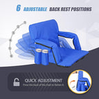 Nova Microdermabrasion 20.5"/25" Wide Stadium Seat for Bleachers w/Back Support Padded Cushion Portable Reclining Bleacher Seats Camping Stadium Chair Waterproof