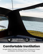 OutdoorMaster Updated Camping Tents, 4/6 Person Camping Tent with Blackout Shelter Technology, Easy Setup in 60 Seconds, Weatherproof Pop Up Tent with Top Rainfly, Instant Cabin Tent