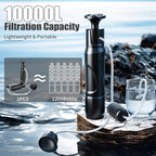 10000L Portable Water Filter Pump,High-Volume 3-Stage Portable Purification Filter,Water Filter for Camping, Backpacking, Hiking,Emergency