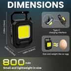 MAKDAK 4PC Cob Keychain Work Light EDC Rechargeable Foldable Keychain Flashlight,Bottle Opener,for Camping,Car Repair,Hiking,Repairing,Power Outrage,Pet Walking,Emergency