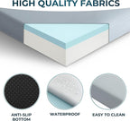 Kingfun 3 Inch CertiPUR-US Memory Foam Camping Mattress, Waterproof Roll up Sleeping Pad, Thick Floor Sleeping Mats for Tent with Removable Travel Bag