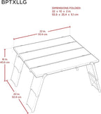 Life is Good Family Portable Outdoor Folding Table with Adjustable Height and Carry Bag for Beach, Camping, 30lb Weight Capacity, 22" x 20" x 16"