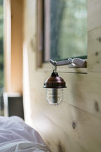 Barebones Beacon Hanging Light – Copper, Rechargeable LED Camping Lantern with Adjustable Brightness – Weatherproof Vintage-Style Hanging Lantern for Outdoor Adventures and Year-Round Use