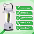 LitezAll 3500 Lumen Rechargeable Lantern – LED Lantern Rechargeable with Power Bank, Dimmable Camping Lantern, Rechargeable Lanterns for Power Outages & Camping