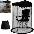 1 Pcs Canopy Chair Mosquito Net, Mosquito Mesh Chair Net with Waterproof Roof and Zipper Opening,Mosquito Net Chairs Cover for Outdoor Hiking Hunting Fishing Camping, Excluding Chairs