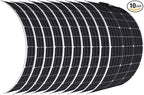 1000W Flexible Solar Panels 10x100W 12V Monocrystalline Cell for Battery Charge Marine RV Trailer Boat Cabin Van Car Uneven Surfaces