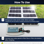 50W Foldable Solar Panel for Medistrom Pilot Flex and Pilot Lite CPAP Battery – Solar Charger, Compact Travel Solar Panel for Camping and Backup Power