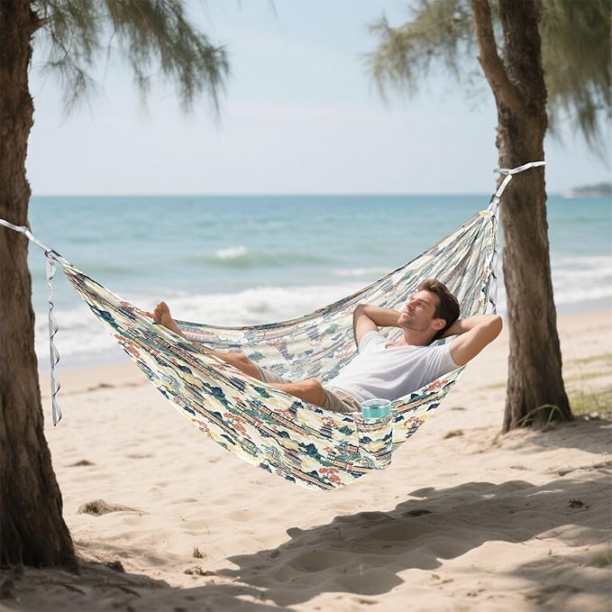 Japanese Architecture Camping Hammocks Indoor Hammock for Outside Patio Garden