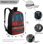 3 Pieces Cartoon Fire Truck Printing Book Bag Set with Large Capacity Lunch Bag and Pencil Box, Bag Set for Travel Picnic Activities Outdoor Festival Gift